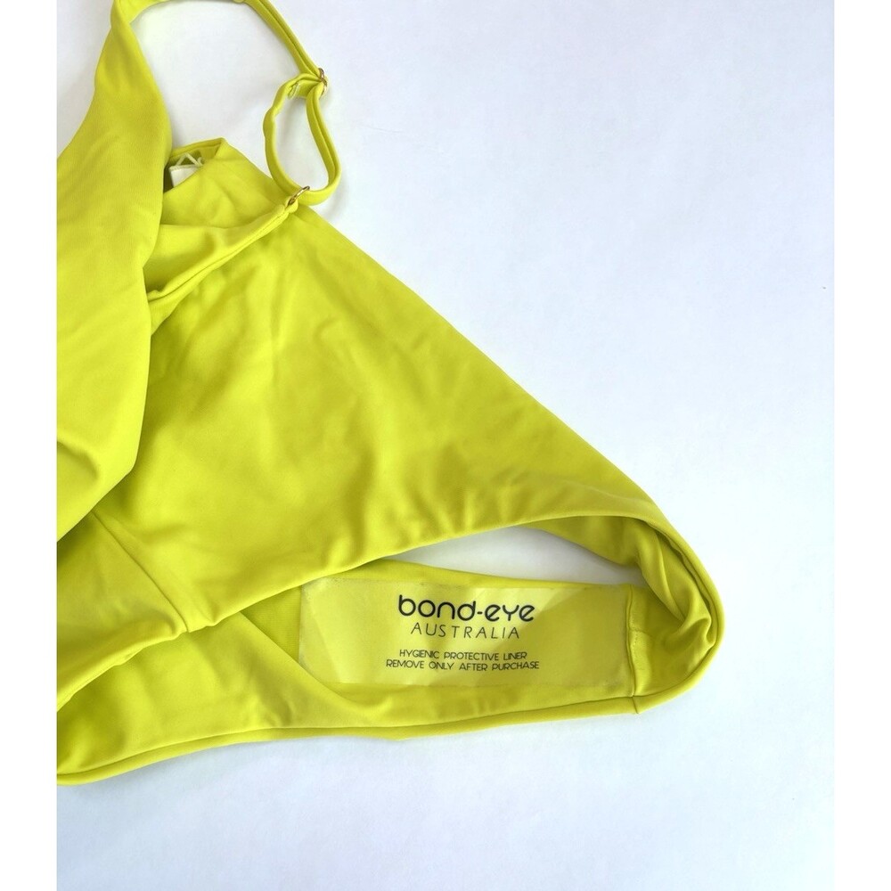 Bond-eye Elena Low Back One Piece Swim Suit Neon Yellow NEW - Small - Picture 5 of 5
